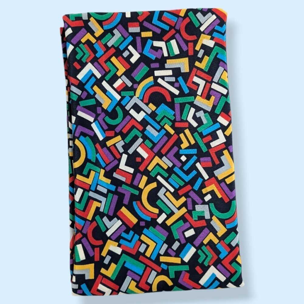 Abstract Multicolour Rectangular Scarf - Picture 3 of 5
